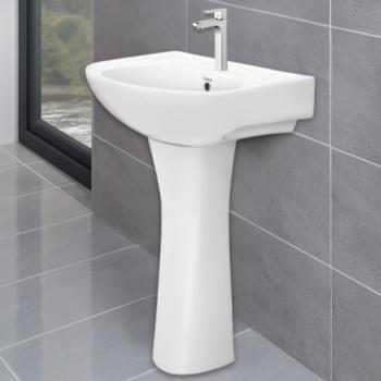 BASIN WITH PEDESTAL